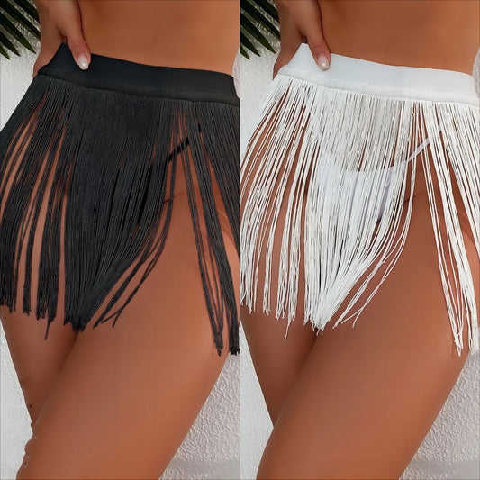 Beach Tassel Bikini Cover-Up Skirt – Summer Vacation Style